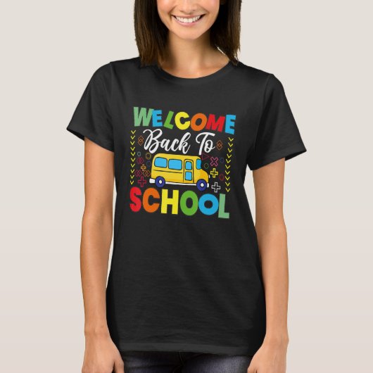 Welcome Back To School Shirt School Bus Driver Men Tシャツ (正面)