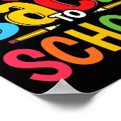 Welcome Back To School Teacher Student First Day O ポスター (角)