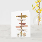 Welcome Back To Your Tribe, Sign Post Card カード (黄色い花)