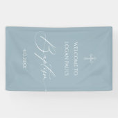 WELCOME BAPTISM banner custom BLUE 横断幕 (横)