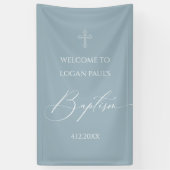 WELCOME BAPTISM banner custom BLUE 横断幕 (縦)
