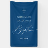 WELCOME BAPTISM banner custom BLUE 横断幕 (縦)