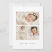 Welcome Birth Announcement 招待状 (裏面)