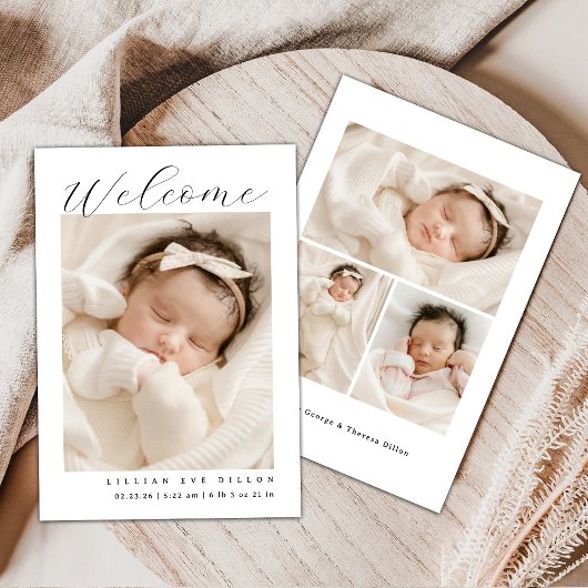 Welcome Birth Announcement 招待状