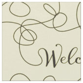 WELCOME black seamless pattern with LINES ファブリック (クローズアップ)