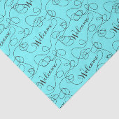WELCOME black seamless pattern with LINES 薄葉紙 (詳細)