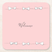 Welcome bow lines スクエアペーパーコースター (正面)