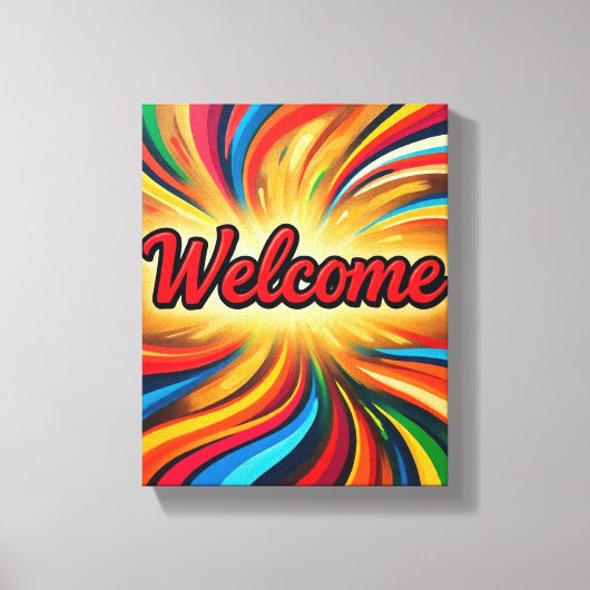 Welcome canvas print on wall art design's  キャンバスプリント (正面)