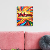 Welcome canvas print on wall art design's  キャンバスプリント (インサイチュ (リビング))
