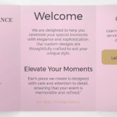 Welcome Card Trifold | Elegant Business Custom 三つ折りカード (内部中)