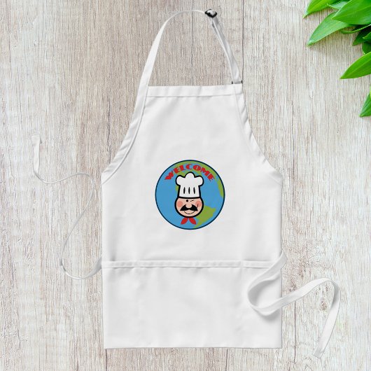 Welcome Chef Cute Cartoon Cook スタンダードエプロン