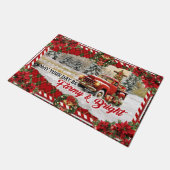 Welcome Christmas Doormat – Festive Holiday Welcom ドアマット (アングル)