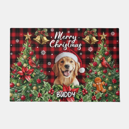 Welcome Christmas Doormat – Festive Holiday Welcom ドアマット (正面)