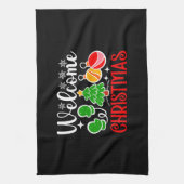 Welcome Christmas Tree And Ornaments-23758 キッチンタオル (縦)