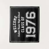Welcome Class of 1976, Black Reunion Party Decor タペストリー (正面)