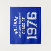 Welcome Class of 1976, Blue Reunion Party Decor タペストリー (正面)