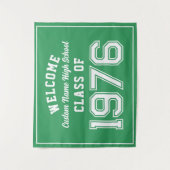 Welcome Class of 1976, Green Reunion Party Decor タペストリー (正面)