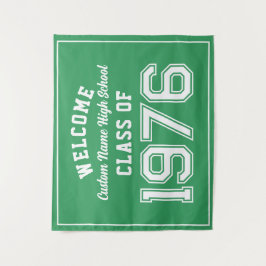 Welcome Class of 1976, Green Reunion Party Decor タペストリー