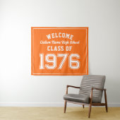 Welcome Class of 1976, Orange Reunion Party Decor タペストリー (インサイチュ(横))