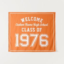 Welcome Class of 1976, Orange Reunion Party Decor タペストリー
