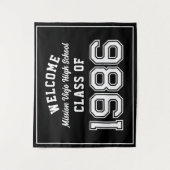 Welcome Class of 1986, Black Reunion Party Decor タペストリー (正面)