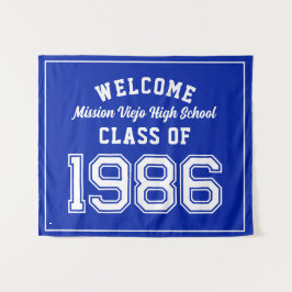Welcome Class of 1986, Blue Reunion Party Decor タペストリー