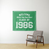 Welcome Class of 1986, Green Reunion Party Decor タペストリー (インサイチュ(横))