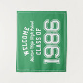 Welcome Class of 1986, Green Reunion Party Decor タペストリー (正面)