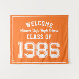 Welcome Class of 1986, Orange Reunion Party Decor タペストリー