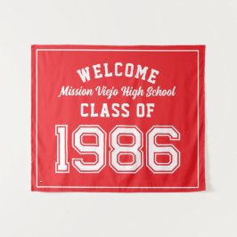 Welcome Class of 1986, Red Reunion Party Decor Tap タペストリー