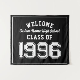 Welcome Class of 1996, Black Reunion Party Decor タペストリー