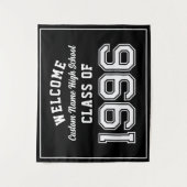Welcome Class of 1996, Black Reunion Party Decor タペストリー (正面)