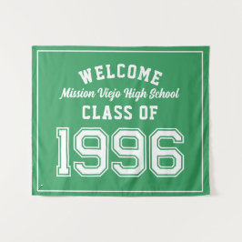 Welcome Class of 1996, Green Reunion Party Decor タペストリー