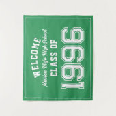 Welcome Class of 1996, Green Reunion Party Decor タペストリー (正面)