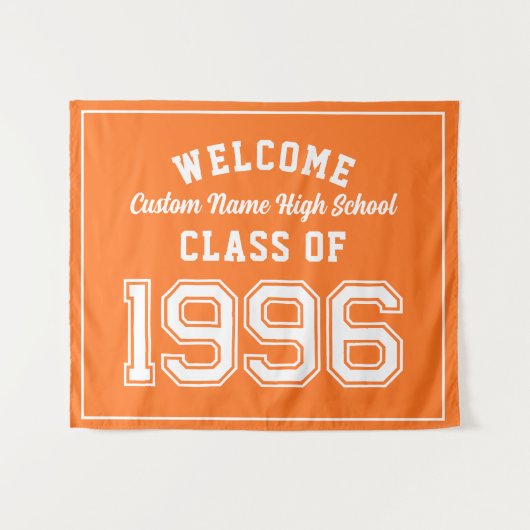 Welcome Class of 1996, Orange Reunion Party Decor タペストリー (正面(横))