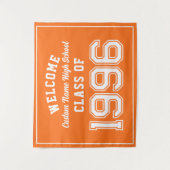 Welcome Class of 1996, Orange Reunion Party Decor タペストリー (正面)