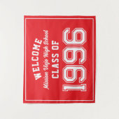 Welcome Class of 1996, Red Reunion Party Decor Tap タペストリー (正面)