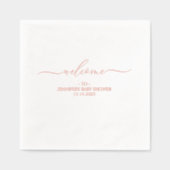 Welcome custom name baby shower 箔ナプキン (正面)