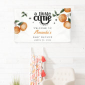 Welcome Cutie Orange Citrus Baby Shower 横断幕 (インサイチュ)