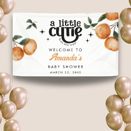 Welcome Cutie Orange Citrus Baby Shower 横断幕
