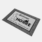 Welcome Door Mat - Beware the Cat ドアマット (アングル)
