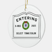 Welcome Entering Town of セラミックオーナメント (左)