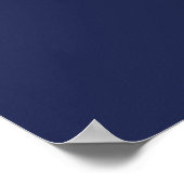WELCOME EVENT POSTER faux gold name navy 28x20 ポスター (角)
