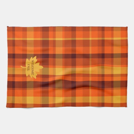 Welcome Fall Kitchen Towel Decor キッチンタオル (横)