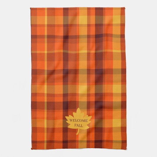 Welcome Fall Kitchen Towel Decor キッチンタオル (縦)