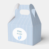 welcome favors,baby shower gathering.,blue square  フェイバーボックス (正面サイド)
