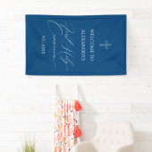 WELCOME FIRST COMMUNION banner custom BLUE 横断幕 (インサイチュ)