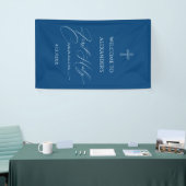 WELCOME FIRST COMMUNION banner custom BLUE 横断幕 (トレードショー)