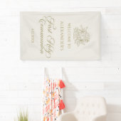 WELCOME FIRST COMMUNION banner custom marfil 横断幕 (インサイチュ)