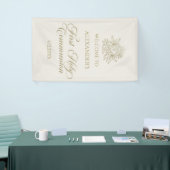 WELCOME FIRST COMMUNION banner custom marfil 横断幕 (トレードショー)